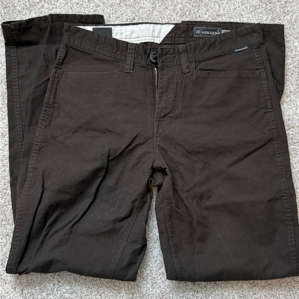 Volcom Men's Dark Brown Chino Pants